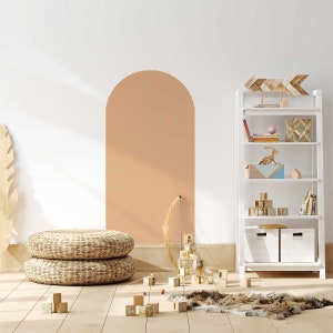 Soft Apricot Boho Arch Wall Decal, Nursery Decor, Nursery Arch Wall Sticker, Peel and Stick, Removable and Reusable Arch Decal