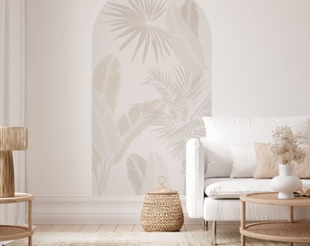 Tropical Soft Palm Arch Wall Decal