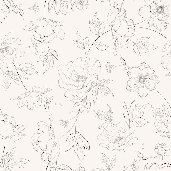 Delicate Floral | Girls Room | Girls Nursery | Classic Floral | Girls Wallpaper | Girls Nursery Wallpaper | Girls Floral Wallpaper