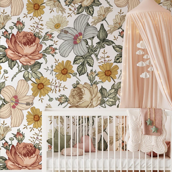 Floral Wallpaper Etsy Australia