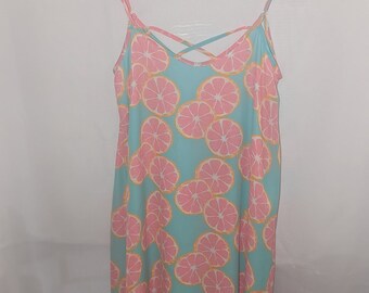 XSMALL New Lauren James Spring Fruity Knee Dress Fun and Cute