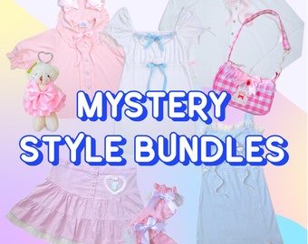 Kawaii Mystery Style Bundle - Pastel Clothing Mystery Box! Unique Upcycled and Thrifted Clothing *SIZE XXS - 3XL* - Kawaii Upcycled Fashion