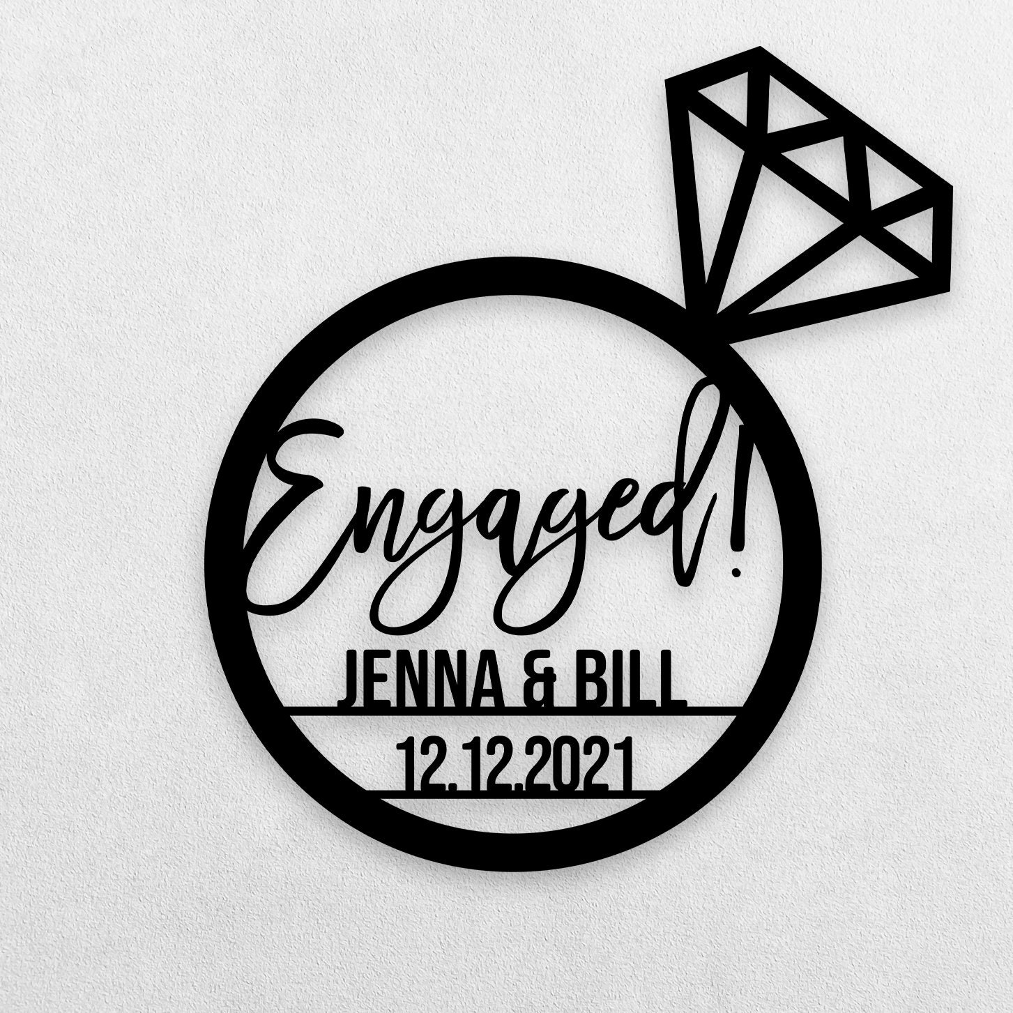Personalized Engagement Party Metal Signs Engagement Gift For Etsy