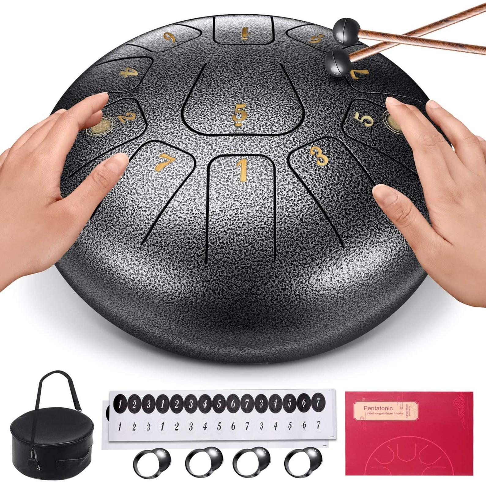 Steel Tongue Drum Clear Tones 11 Notes 10 inch Handpan Drum Etsy