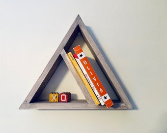 CUSTOM: Rustic Wood Triangle Shelf