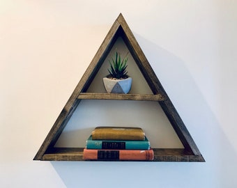 CUSTOM: Rustic Wood Triangle Shelf