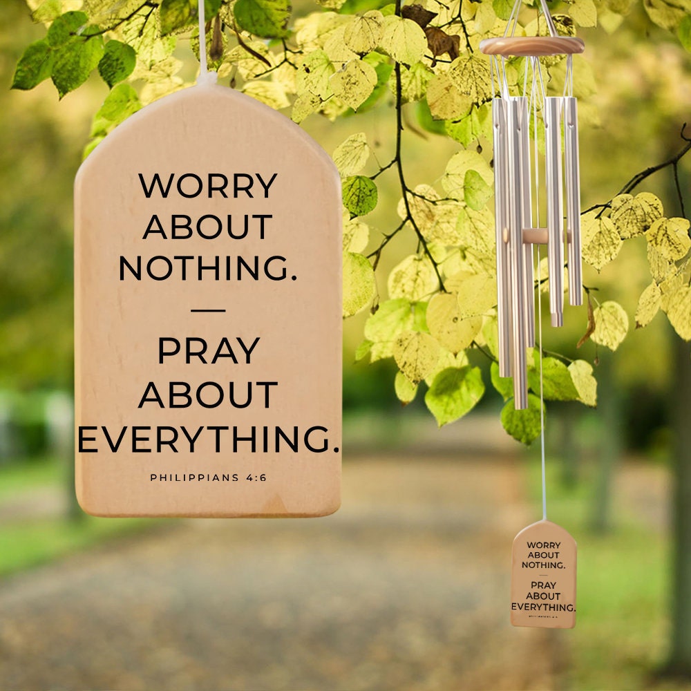 Pray Faith Quote Wind Chime Home Decor Pray Wind Chime Etsy