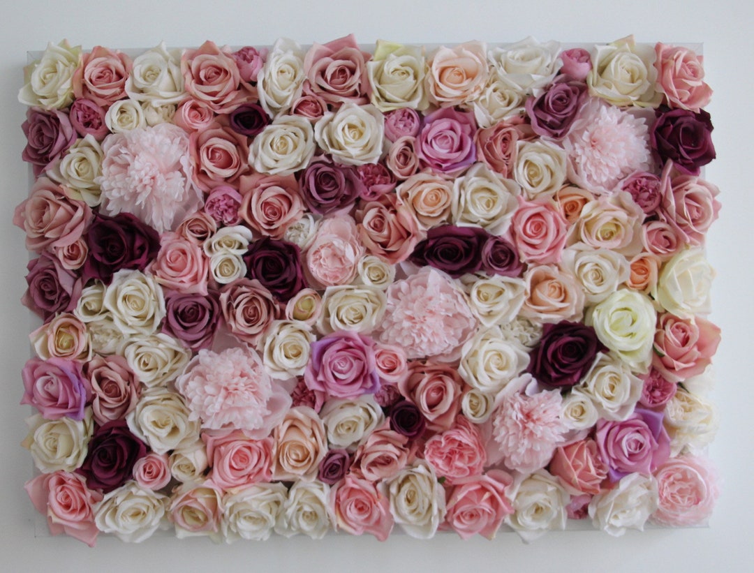 Nursery Flower Wall Frame Pink Flower Wall Nursery Decor Etsy