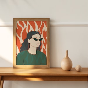 Illustration imprimée format carte Lola