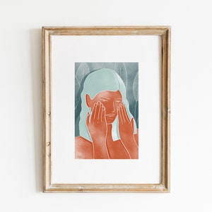 Illustration imprimée format carte Peurs