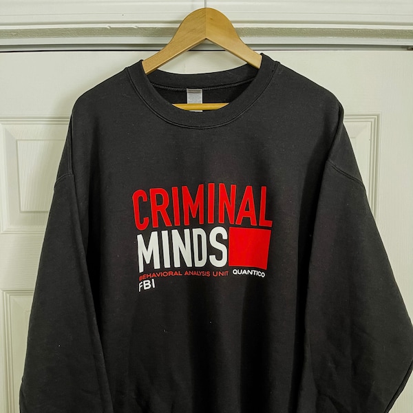 Criminal Minds Sweatshirt, pullover, crewneck, gildan, criminal, minds, tv, show, netflix, true crime, serial crime