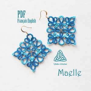 Earrings and pendant PDF shuttle tatting tutorial