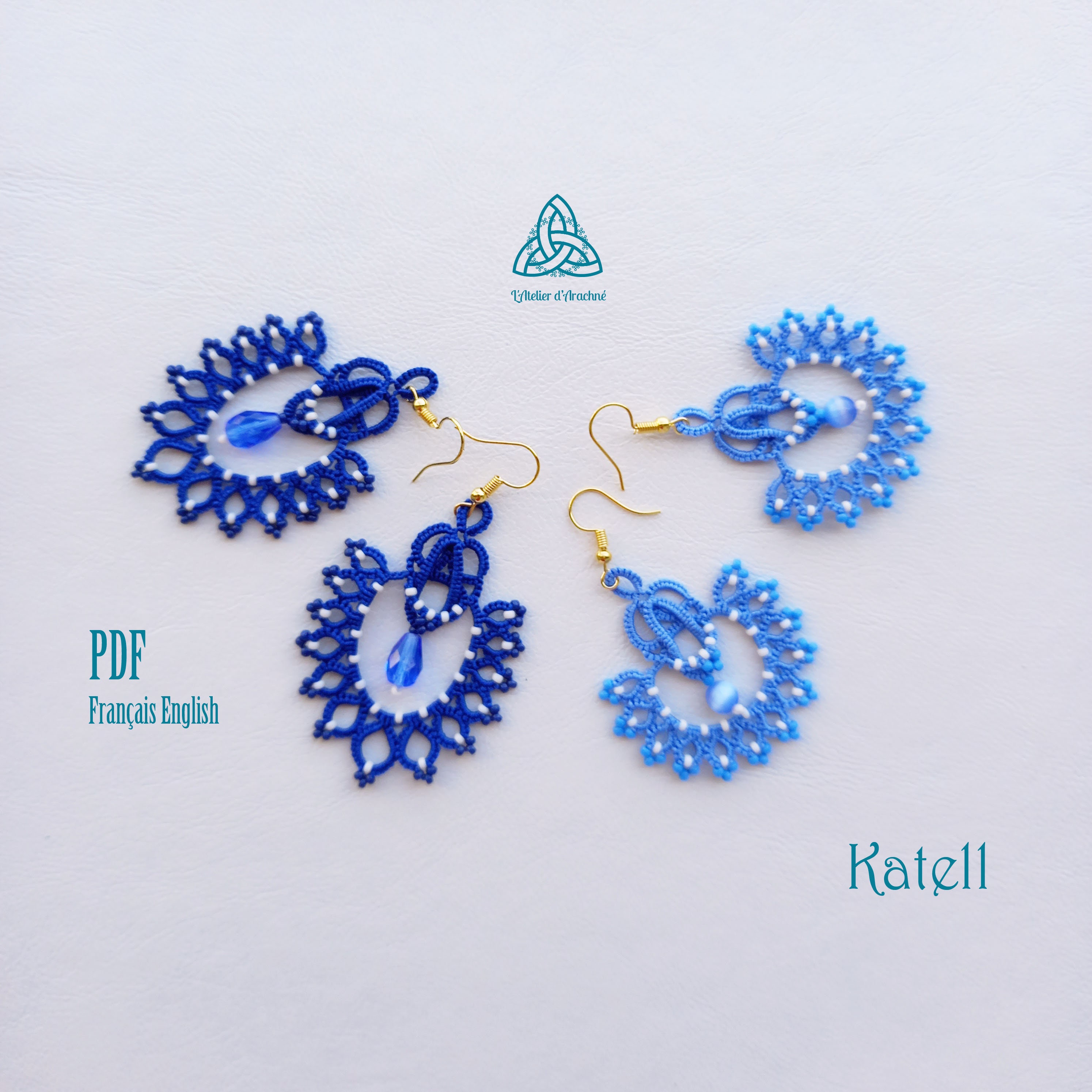 Syn Boucles d'oreilles grppe en or june vec perles et dimnts En