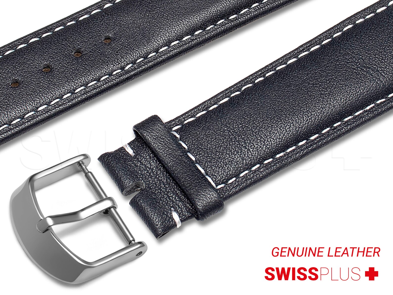 For LONGINES Watch Strap Smooth Flat Padded Genuine Leather Etsy