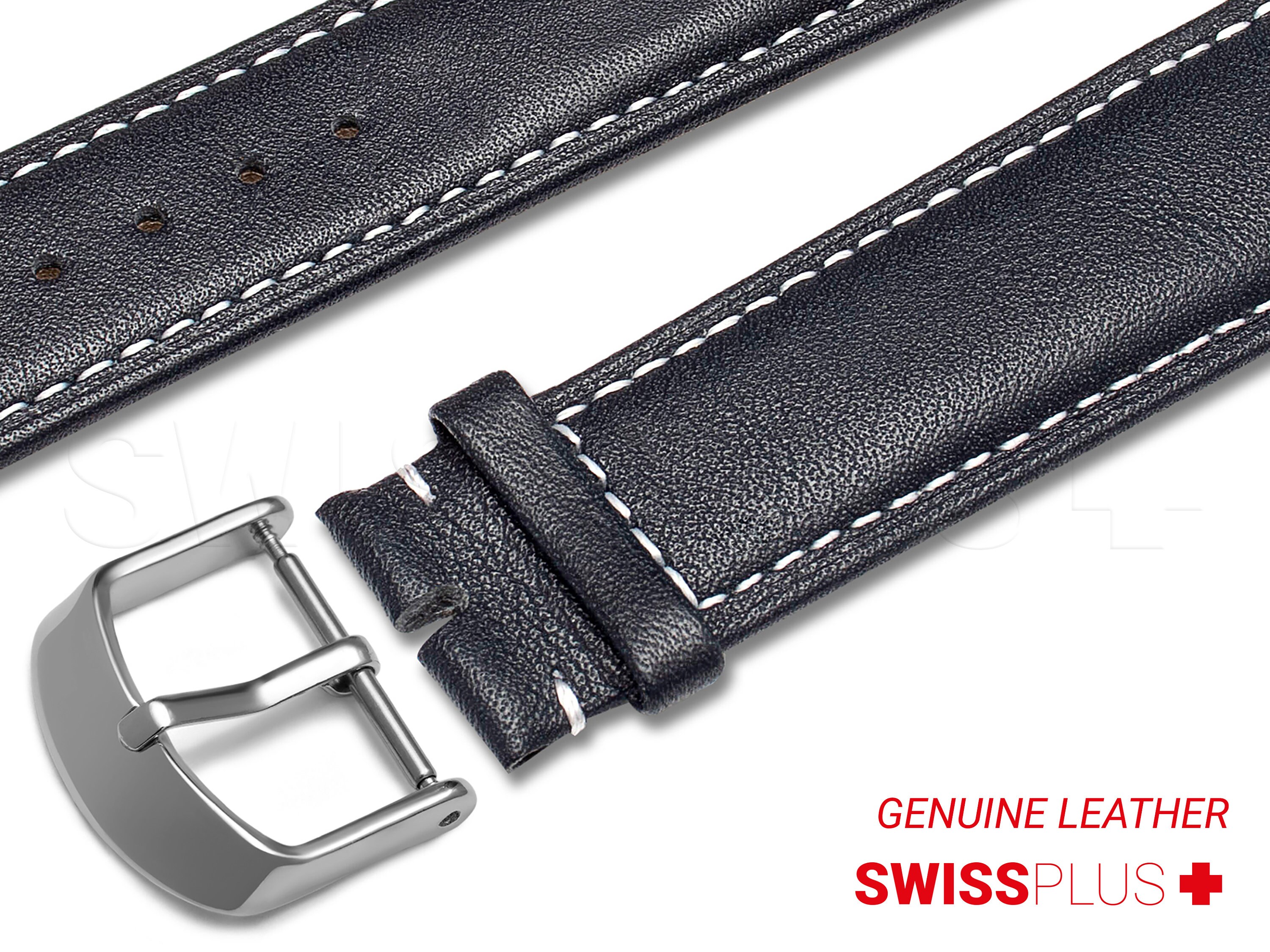 For LONGINES Watch Strap Smooth Flat Padded Genuine Leather Etsy