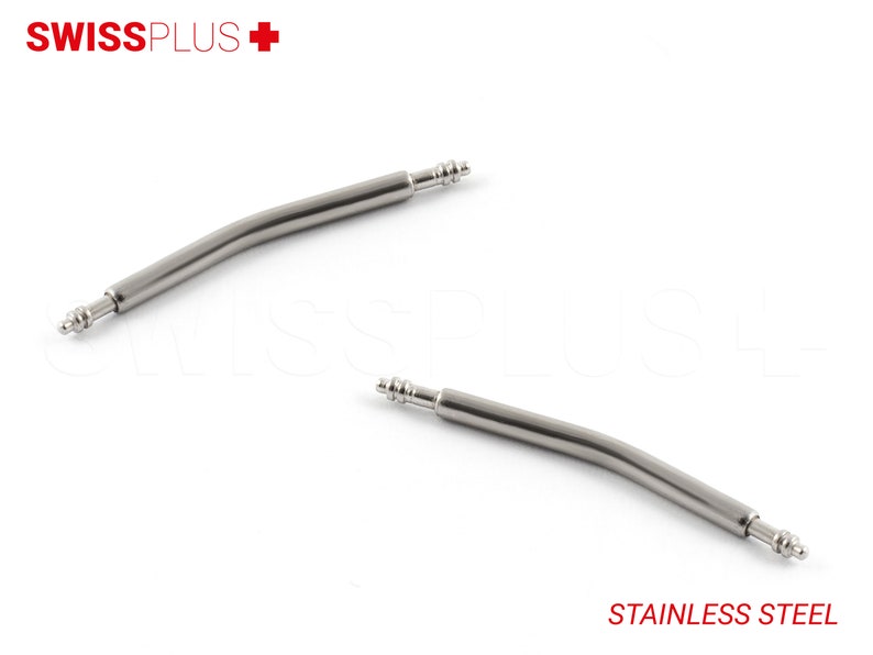 For CERTINA Curved Stainless Steel L316 Pins Spring Bars With Removal Installation Tool Leather Rubber Steel Strap Band Bracelet 18-24mm