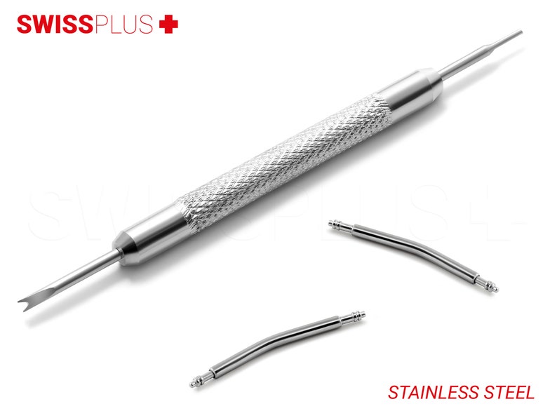For CERTINA Curved Stainless Steel L316 Pins Spring Bars With Removal Installation Tool Leather Rubber Steel Strap Band Bracelet 18-24mm