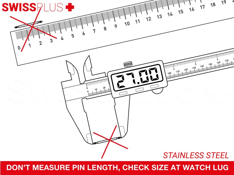 For CERTINA Curved Stainless Steel L316 Pins Spring Bars With Removal Installation Tool Leather Rubber Steel Strap Band Bracelet 18-24mm