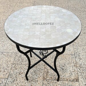 Zellige table - Mosaic tile coffee table -  Moorish mosaic table handcrafted by Helloofez
