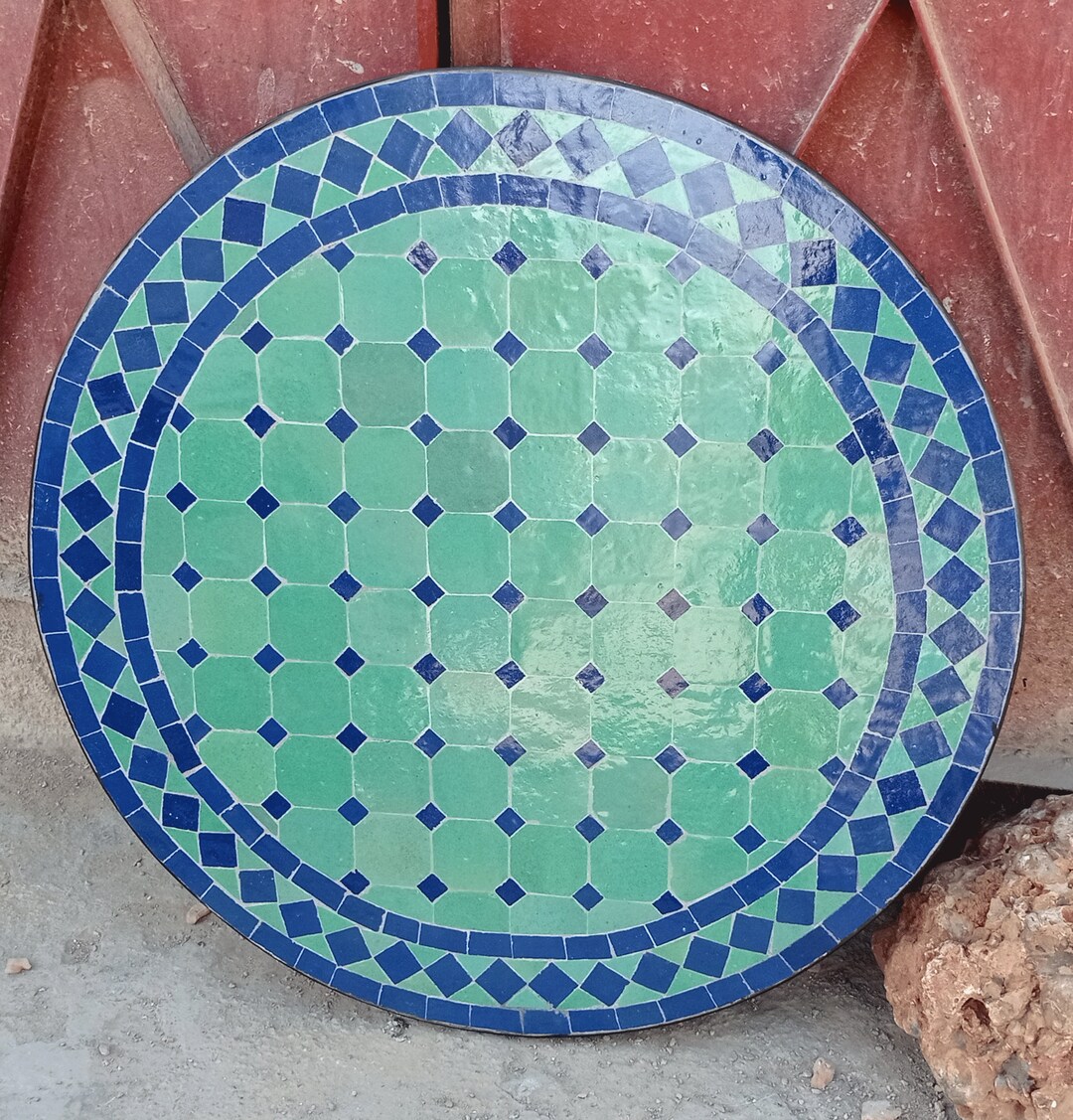 Outdoor Moroccan Tile Table Modern Mosaic Tile Coffee Table for Outdoor