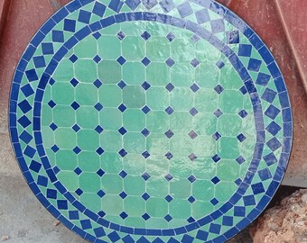 outdoor moroccan tile table - Modern mosaic tile coffee table for outdoor - garden art table designed by Helloofez