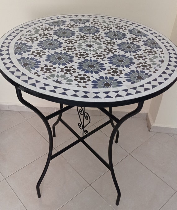 Round tile cheap coffee table