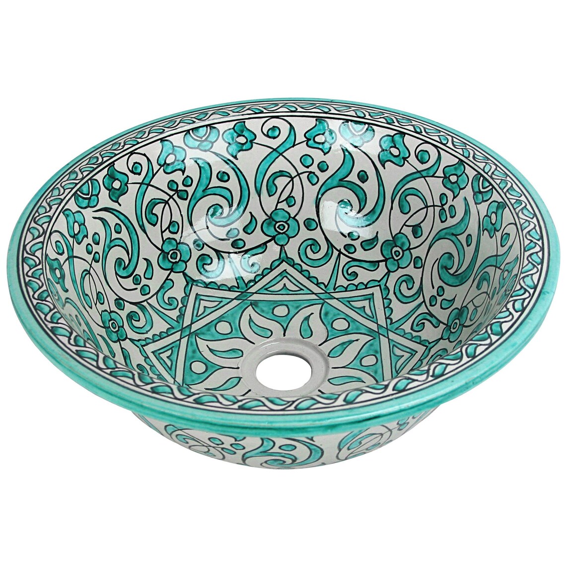 Moroccan Vanity Sink Moroccan Handmade Vessel Painted Sink Etsy