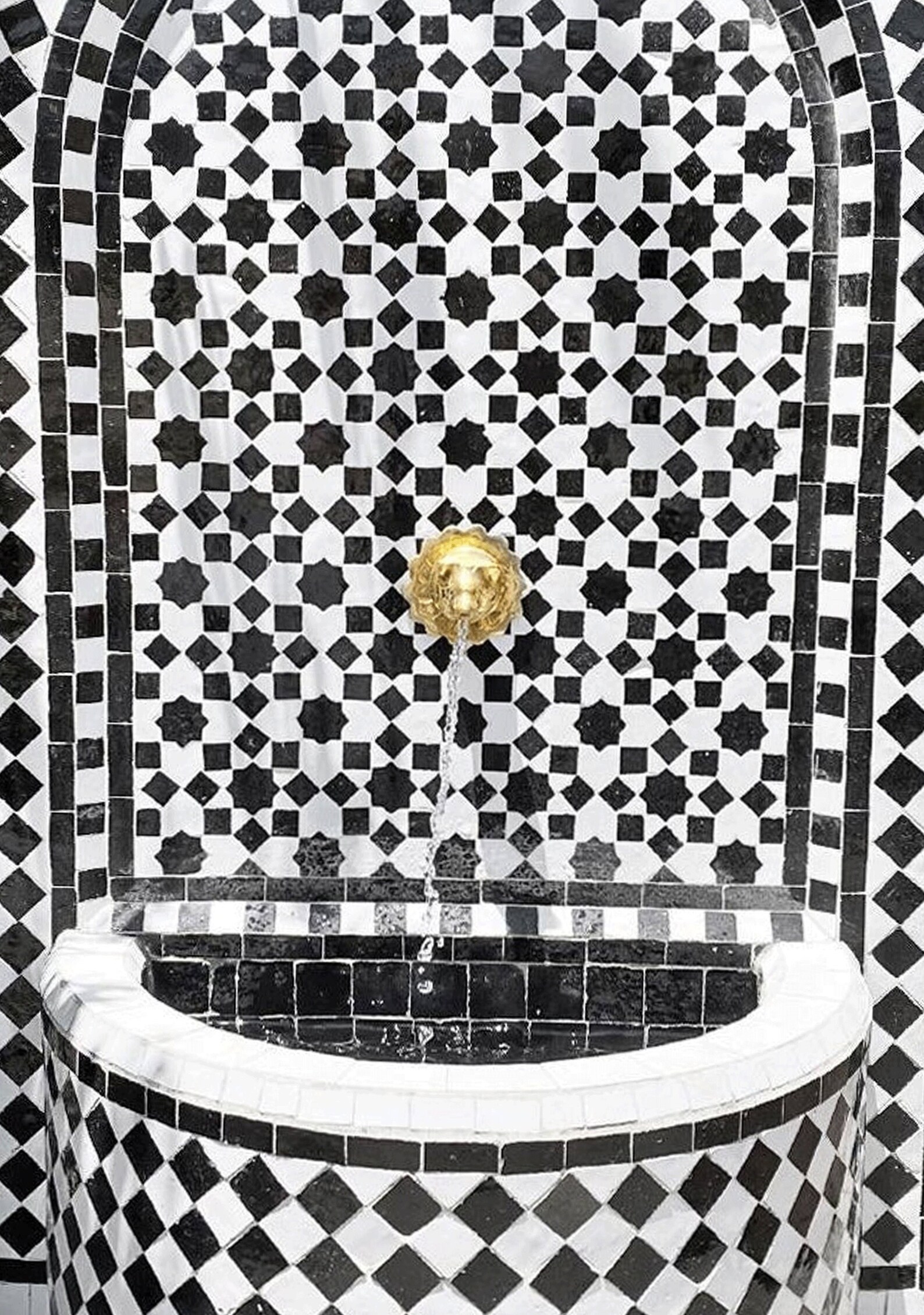 Garden Spanish Wall Tile Water Fountain Large Outdoor Mosaic - Etsy