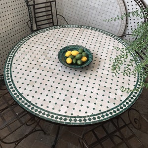 Moroccan tiled coffee table -  mosaic table - unique end table by Helloofez