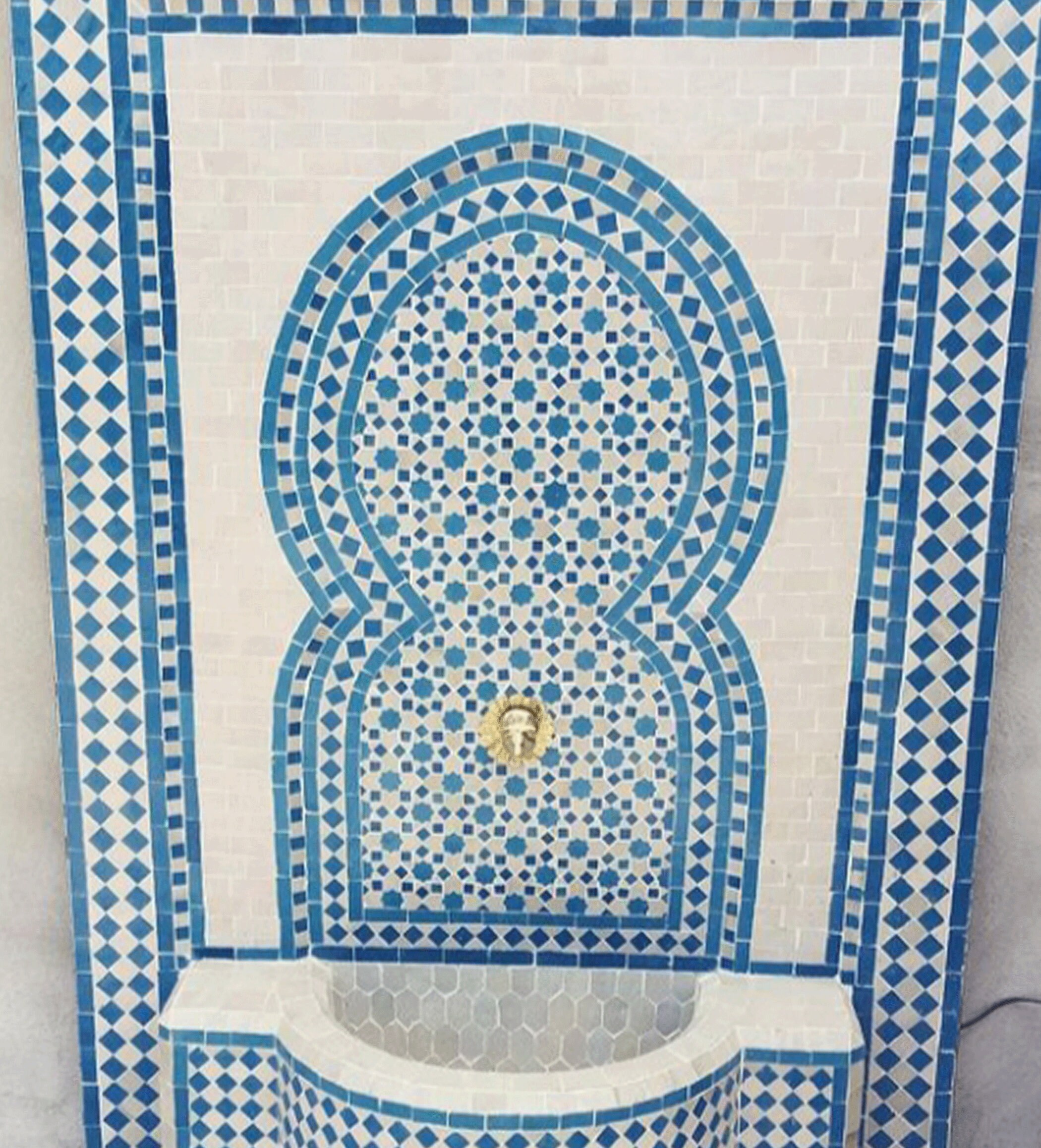 Large Water Fountain With Mosaic Art Garden Decoration Art | Etsy