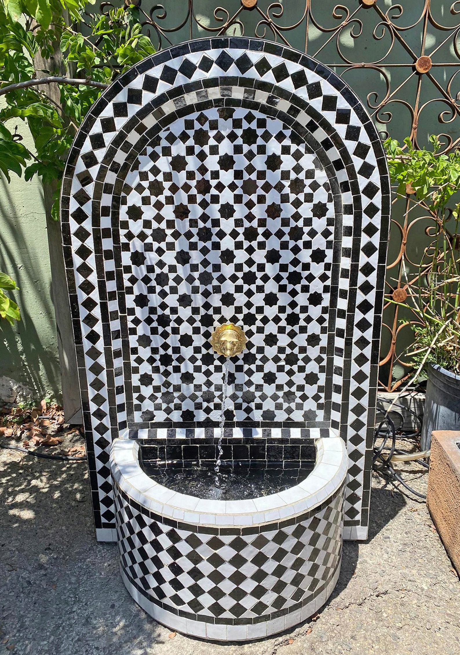 Garden Spanish Wall Tile Water Fountain Large Outdoor Mosaic - Etsy