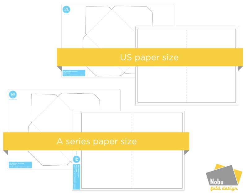 A8 Greeting Card & Envelope Template 7.875” X 5.25” / 200mm X 133mm ...