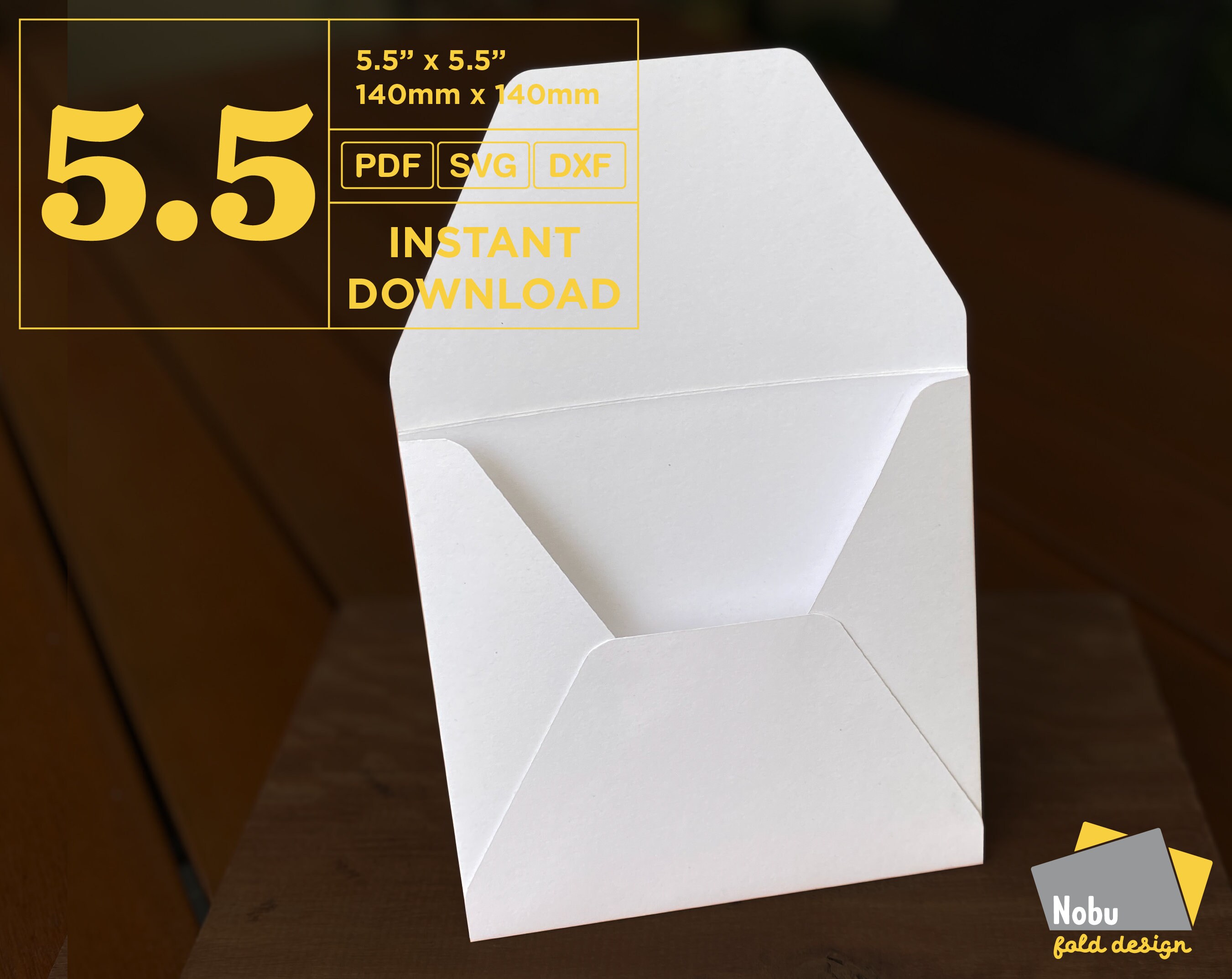 5.5 Square Greeting Card &amp; Envelope Template 5.5 X 5.5 / - Etsy