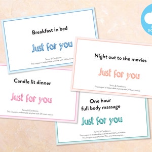 Carte-cadeau ludique modifiable « Juste pour vous » / 130 mm x 75 mm / PDF / Téléchargement numérique