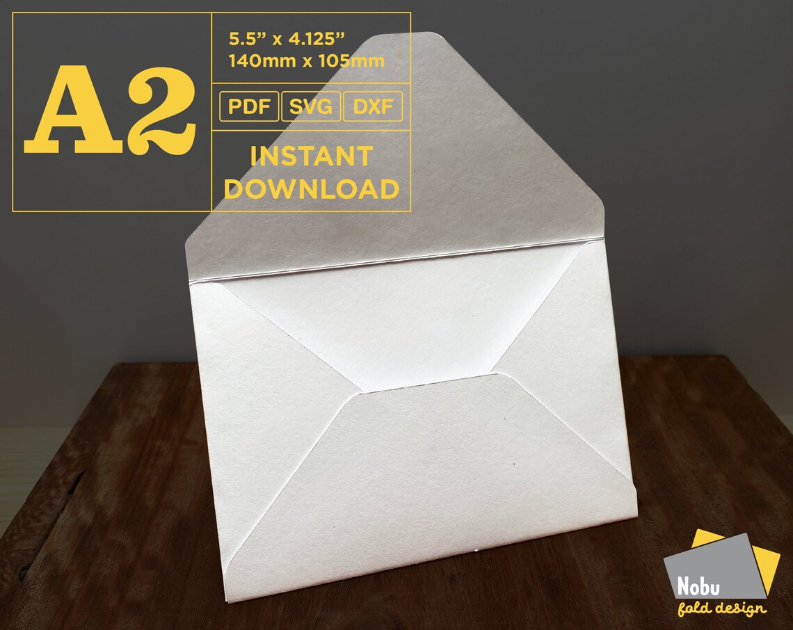 A2 Greeting Card &amp; Envelope Template 5.5 X 4.125 / 140mm X - Etsy