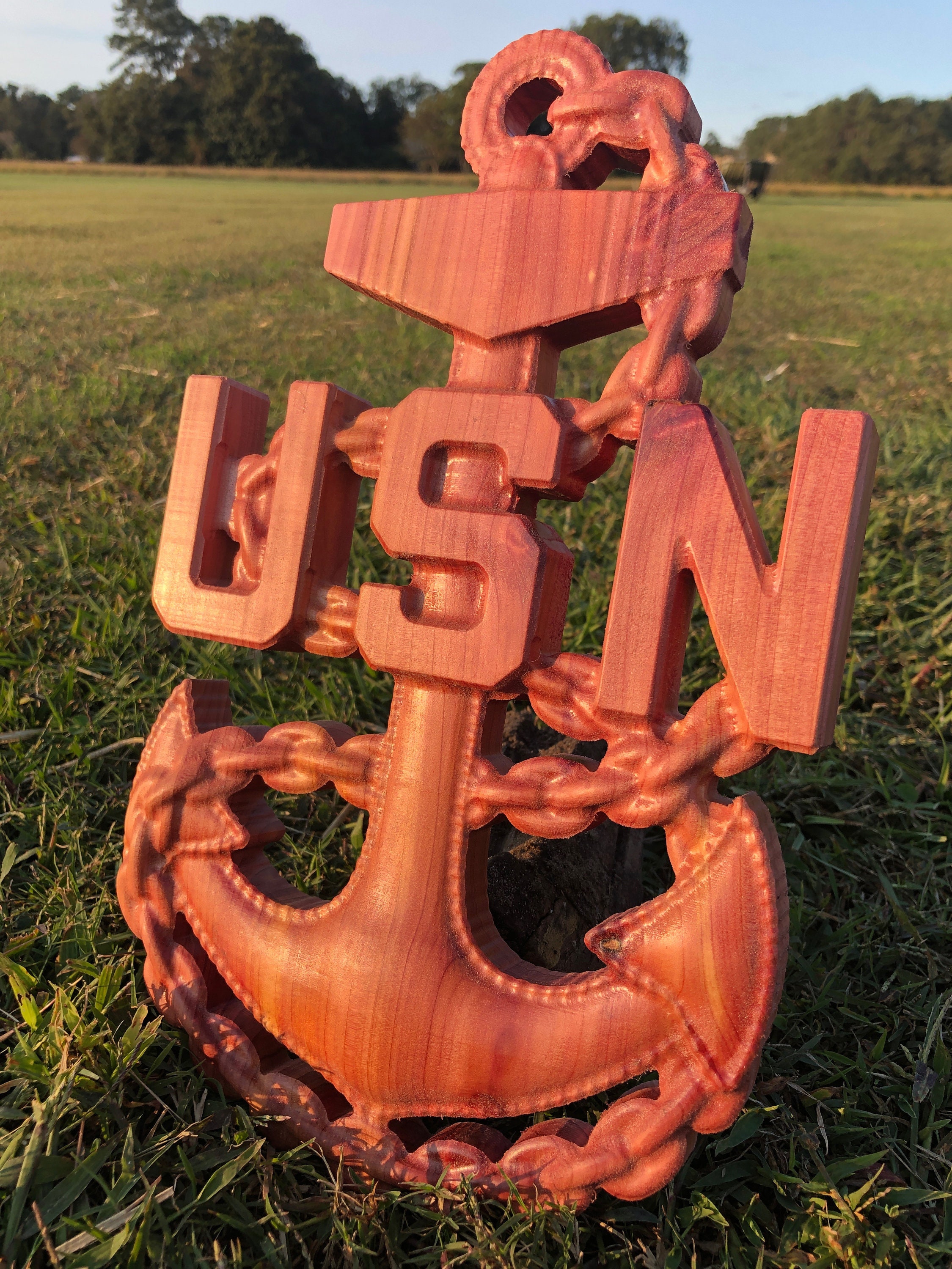 US Navy CPO wooden Anchor Etsy