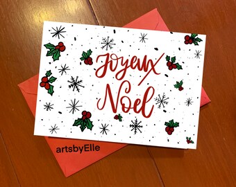 Carte Joyeux Noel Etsy