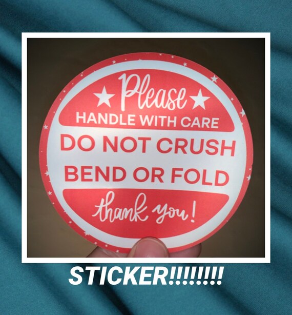 BIG Packaging Stickers Please Handle With Care Do Not Crush | Etsy