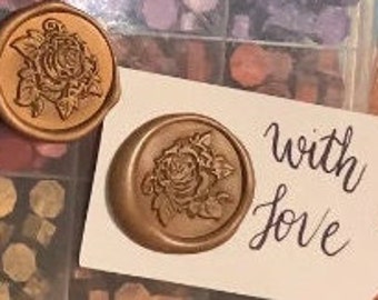 12 Rose Flower | Adhesive Wax Seals