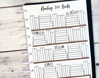 books and journals Printable Book Shelf for HP- 100 Books