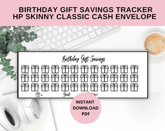 Birthday Gift Savings Cash Envelope Insert | Skinny HP Size