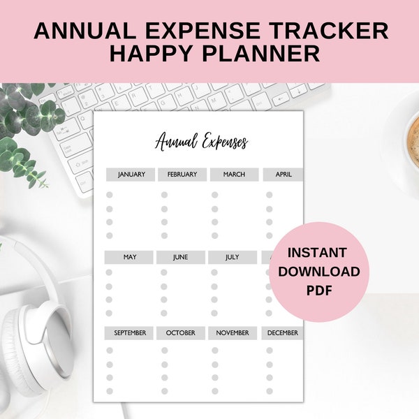 Annual Expense Tracker- Holidays, Birthdays, Renewals