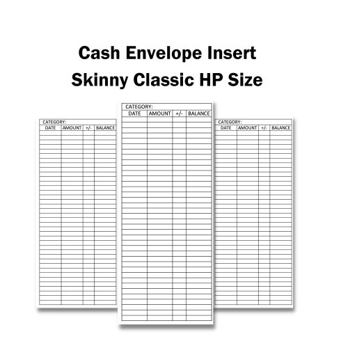 CASH ENVELOPE INSERTS Etsy