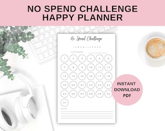 No Spend Challenge Happy Planner