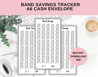 Band Savings Cash Envelope Insert