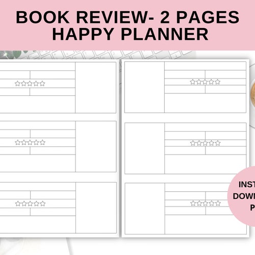 Book Reading Tracker Happy Planner Insert - Etsy
