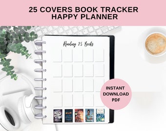 Book Cover Reading Tracker for HP Printable- 25 Books