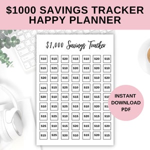 1,000 Savings Tracker