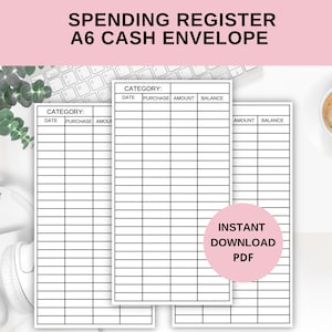 BARGELD EINSÄTZE: Spending Register