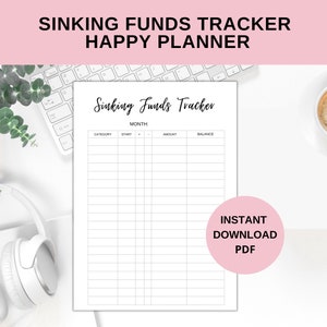 Sinking Funds Tracker Worksheet